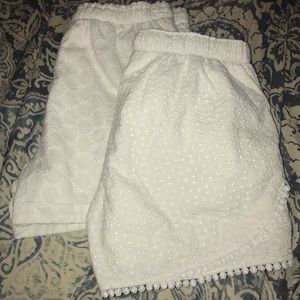 Cat & Jack white eyelet shorts 14/16 girls